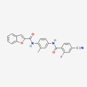 N-{4-[(4-cyano-2-fluorobenzoyl)amino]-2-methylphenyl}-1-benzofuran-2-carboxamide