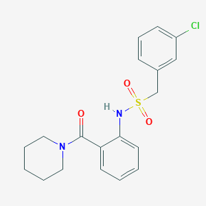 molecular formula C19H21ClN2O3S B5233985 1-(3-chlorophenyl)-N-[2-(1-piperidinylcarbonyl)phenyl]methanesulfonamide 