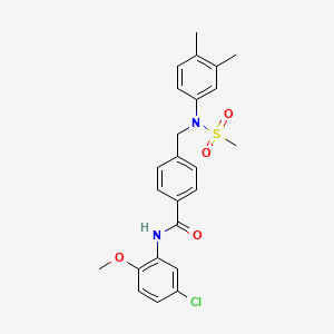 molecular formula C24H25ClN2O4S B5233989 N-(5-chloro-2-methoxyphenyl)-4-{[(3,4-dimethylphenyl)(methylsulfonyl)amino]methyl}benzamide 
