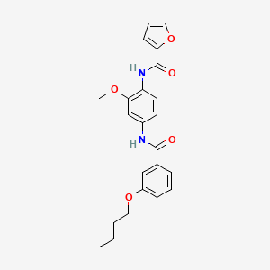 N-{4-[(3-butoxybenzoyl)amino]-2-methoxyphenyl}-2-furamide