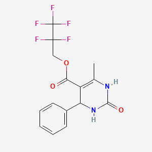 molecular formula C15H13F5N2O3 B5234013 2,2,3,3,3-pentafluoropropyl 6-methyl-2-oxo-4-phenyl-1,2,3,4-tetrahydro-5-pyrimidinecarboxylate 