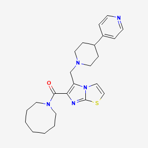 molecular formula C24H31N5OS B5234038 6-(1-azocanylcarbonyl)-5-{[4-(4-pyridinyl)-1-piperidinyl]methyl}imidazo[2,1-b][1,3]thiazole 