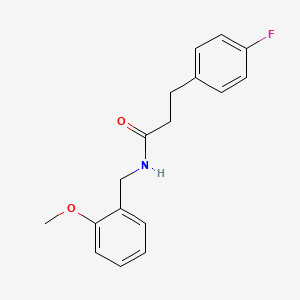 molecular formula C17H18FNO2 B5234045 3-(4-fluorophenyl)-N-(2-methoxybenzyl)propanamide 