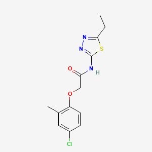 molecular formula C13H14ClN3O2S B5234049 2-(4-chloro-2-methylphenoxy)-N-(5-ethyl-1,3,4-thiadiazol-2-yl)acetamide 