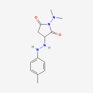 molecular formula C13H18N4O2 B5234080 1-(dimethylamino)-3-[2-(4-methylphenyl)hydrazino]-2,5-pyrrolidinedione 