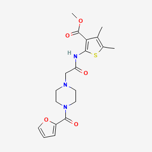 molecular formula C19H23N3O5S B5234089 methyl 2-({[4-(2-furoyl)-1-piperazinyl]acetyl}amino)-4,5-dimethyl-3-thiophenecarboxylate 