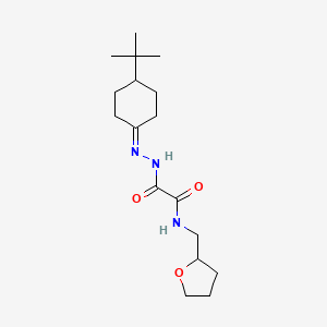 molecular formula C17H29N3O3 B5234092 2-[2-(4-tert-butylcyclohexylidene)hydrazino]-2-oxo-N-(tetrahydro-2-furanylmethyl)acetamide 