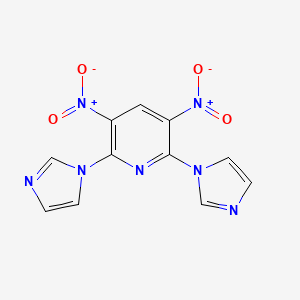 molecular formula C11H7N7O4 B5234123 2,6-di-1H-imidazol-1-yl-3,5-dinitropyridine 