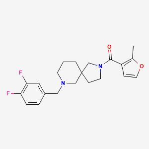 molecular formula C21H24F2N2O2 B5234139 7-(3,4-difluorobenzyl)-2-(2-methyl-3-furoyl)-2,7-diazaspiro[4.5]decane 