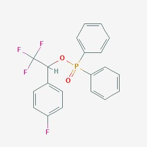 molecular formula C20H15F4O2P B5234174 2,2,2-trifluoro-1-(4-fluorophenyl)ethyl diphenylphosphinate 