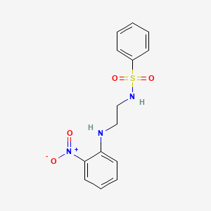 molecular formula C14H15N3O4S B5234185 N-{2-[(2-nitrophenyl)amino]ethyl}benzenesulfonamide 