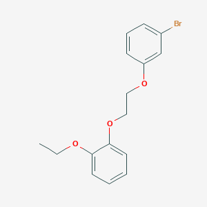 molecular formula C16H17BrO3 B5234190 1-[2-(3-bromophenoxy)ethoxy]-2-ethoxybenzene 