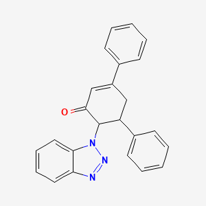 molecular formula C24H19N3O B5234199 6-(1H-1,2,3-benzotriazol-1-yl)-3,5-diphenyl-2-cyclohexen-1-one 