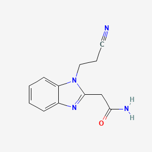 molecular formula C12H12N4O B5234205 2-[1-(2-cyanoethyl)-1H-benzimidazol-2-yl]acetamide 