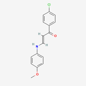 molecular formula C16H14ClNO2 B5234246 1-(4-chlorophenyl)-3-[(4-methoxyphenyl)amino]-2-propen-1-one 
