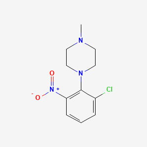molecular formula C11H14ClN3O2 B5234254 1-(2-chloro-6-nitrophenyl)-4-methylpiperazine 