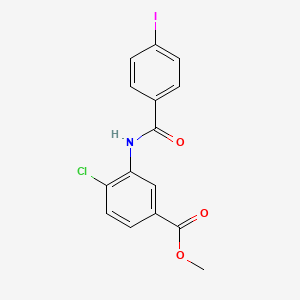 molecular formula C15H11ClINO3 B5234278 methyl 4-chloro-3-[(4-iodobenzoyl)amino]benzoate 