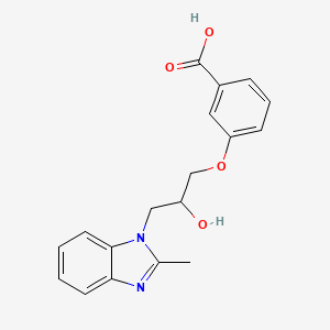molecular formula C18H18N2O4 B5234311 3-[2-hydroxy-3-(2-methyl-1H-benzimidazol-1-yl)propoxy]benzoic acid 