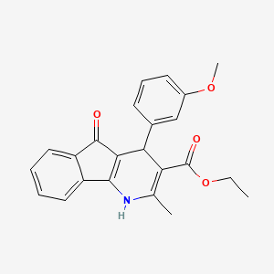 molecular formula C23H21NO4 B5234370 ethyl 4-(3-methoxyphenyl)-2-methyl-5-oxo-4,5-dihydro-1H-indeno[1,2-b]pyridine-3-carboxylate 