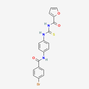 molecular formula C19H14BrN3O3S B5234386 N-[({4-[(4-bromobenzoyl)amino]phenyl}amino)carbonothioyl]-2-furamide 