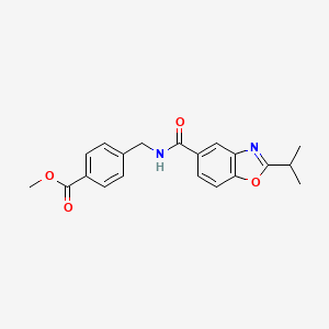 molecular formula C20H20N2O4 B5234393 methyl 4-({[(2-isopropyl-1,3-benzoxazol-5-yl)carbonyl]amino}methyl)benzoate 