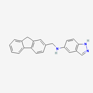 molecular formula C21H17N3 B5234399 N-(9H-fluoren-2-ylmethyl)-1H-indazol-5-amine 