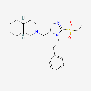 molecular formula C23H33N3O2S B5234407 (4aS*,8aR*)-2-{[2-(ethylsulfonyl)-1-(2-phenylethyl)-1H-imidazol-5-yl]methyl}decahydroisoquinoline 