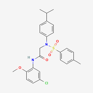 molecular formula C25H27ClN2O4S B5234408 N~1~-(5-chloro-2-methoxyphenyl)-N~2~-(4-isopropylphenyl)-N~2~-[(4-methylphenyl)sulfonyl]glycinamide 