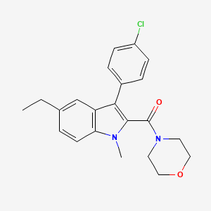 molecular formula C22H23ClN2O2 B5234420 3-(4-chlorophenyl)-5-ethyl-1-methyl-2-(4-morpholinylcarbonyl)-1H-indole 