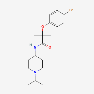 molecular formula C18H27BrN2O2 B5234460 2-(4-bromophenoxy)-N-(1-isopropyl-4-piperidinyl)-2-methylpropanamide 