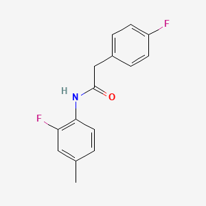 molecular formula C15H13F2NO B5234480 N-(2-fluoro-4-methylphenyl)-2-(4-fluorophenyl)acetamide 