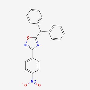 5-(diphenylmethyl)-3-(4-nitrophenyl)-1,2,4-oxadiazole