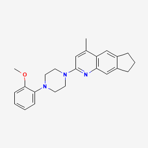 molecular formula C24H27N3O B5234511 2-[4-(2-methoxyphenyl)-1-piperazinyl]-4-methyl-7,8-dihydro-6H-cyclopenta[g]quinoline 