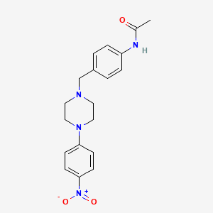 molecular formula C19H22N4O3 B5234515 N-(4-{[4-(4-nitrophenyl)-1-piperazinyl]methyl}phenyl)acetamide 