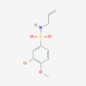 molecular formula C10H12BrNO3S B5234519 N-allyl-3-bromo-4-methoxybenzenesulfonamide 