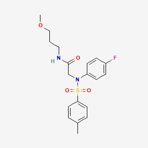 N~2~-(4-fluorophenyl)-N~1~-(3-methoxypropyl)-N~2~-[(4-methylphenyl)sulfonyl]glycinamide