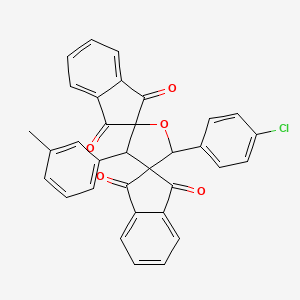 molecular formula C33H21ClO5 B5234567 5'-(4-chlorophenyl)-3'-(3-methylphenyl)dispiro[indene-2,2'-furan-4',2''-indene]-1,1'',3,3''-tetrone 