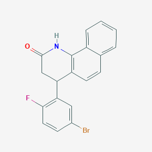 molecular formula C19H13BrFNO B5234588 4-(5-bromo-2-fluorophenyl)-3,4-dihydrobenzo[h]quinolin-2(1H)-one 