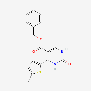 molecular formula C18H18N2O3S B5234616 benzyl 6-methyl-4-(5-methyl-2-thienyl)-2-oxo-1,2,3,4-tetrahydro-5-pyrimidinecarboxylate 