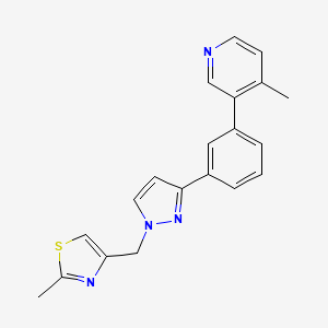 4-methyl-3-(3-{1-[(2-methyl-1,3-thiazol-4-yl)methyl]-1H-pyrazol-3-yl}phenyl)pyridine