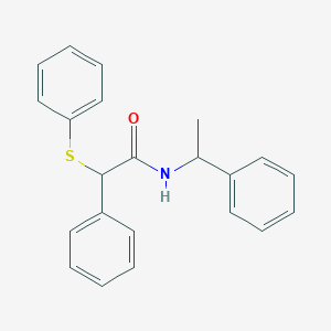 2-phenyl-N-(1-phenylethyl)-2-(phenylthio)acetamide