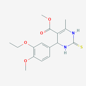 molecular formula C16H20N2O4S B5234658 methyl 4-(3-ethoxy-4-methoxyphenyl)-6-methyl-2-thioxo-1,2,3,4-tetrahydro-5-pyrimidinecarboxylate 