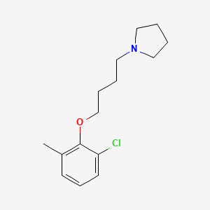 molecular formula C15H22ClNO B5234668 1-[4-(2-chloro-6-methylphenoxy)butyl]pyrrolidine 