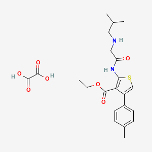 molecular formula C22H28N2O7S B5234679 ethyl 2-[(N-isobutylglycyl)amino]-4-(4-methylphenyl)-3-thiophenecarboxylate oxalate 