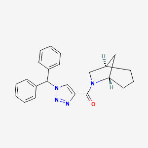 molecular formula C23H24N4O B5234711 (1R*,5S*)-6-{[1-(diphenylmethyl)-1H-1,2,3-triazol-4-yl]carbonyl}-6-azabicyclo[3.2.1]octane 