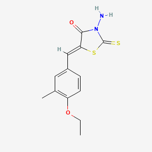 molecular formula C13H14N2O2S2 B5234719 3-amino-5-(4-ethoxy-3-methylbenzylidene)-2-thioxo-1,3-thiazolidin-4-one 