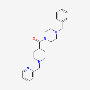 molecular formula C23H30N4O B5234741 1-benzyl-4-{[1-(2-pyridinylmethyl)-4-piperidinyl]carbonyl}piperazine 