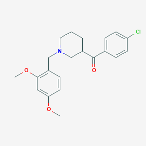 molecular formula C21H24ClNO3 B5234822 (4-chlorophenyl)[1-(2,4-dimethoxybenzyl)-3-piperidinyl]methanone 