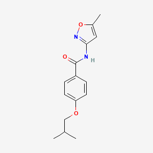 molecular formula C15H18N2O3 B5234845 4-isobutoxy-N-(5-methyl-3-isoxazolyl)benzamide 