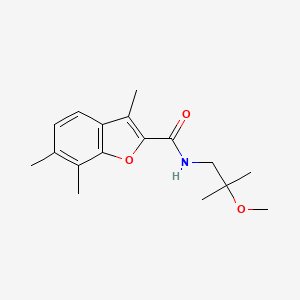 molecular formula C17H23NO3 B5234849 N-(2-methoxy-2-methylpropyl)-3,6,7-trimethyl-1-benzofuran-2-carboxamide 